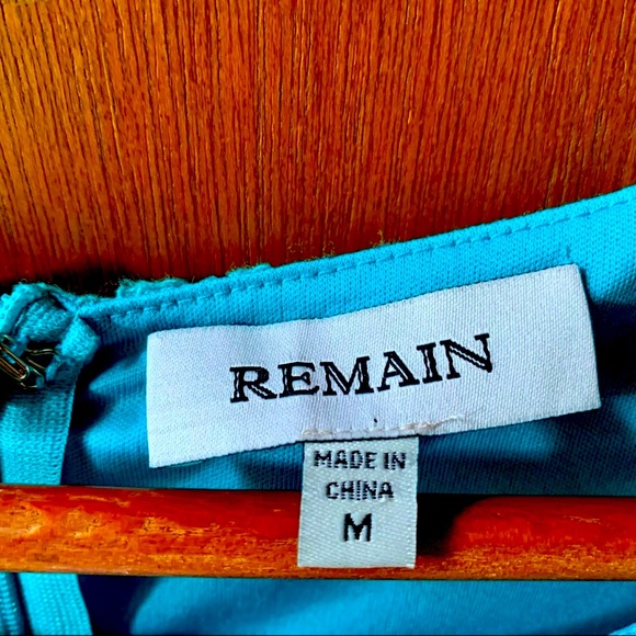 REMAIN Lace Dress Turquoise size M - Picture 8 of 14